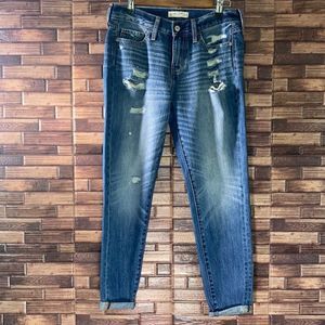 Womens Abercrombie & Fitch Distressed Medium Wash Size 25x28